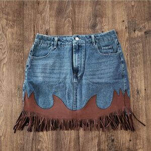 Denim Mini Skirt Size M